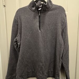 Men's Calvin Klein Gray Quarter-Zip Sweater